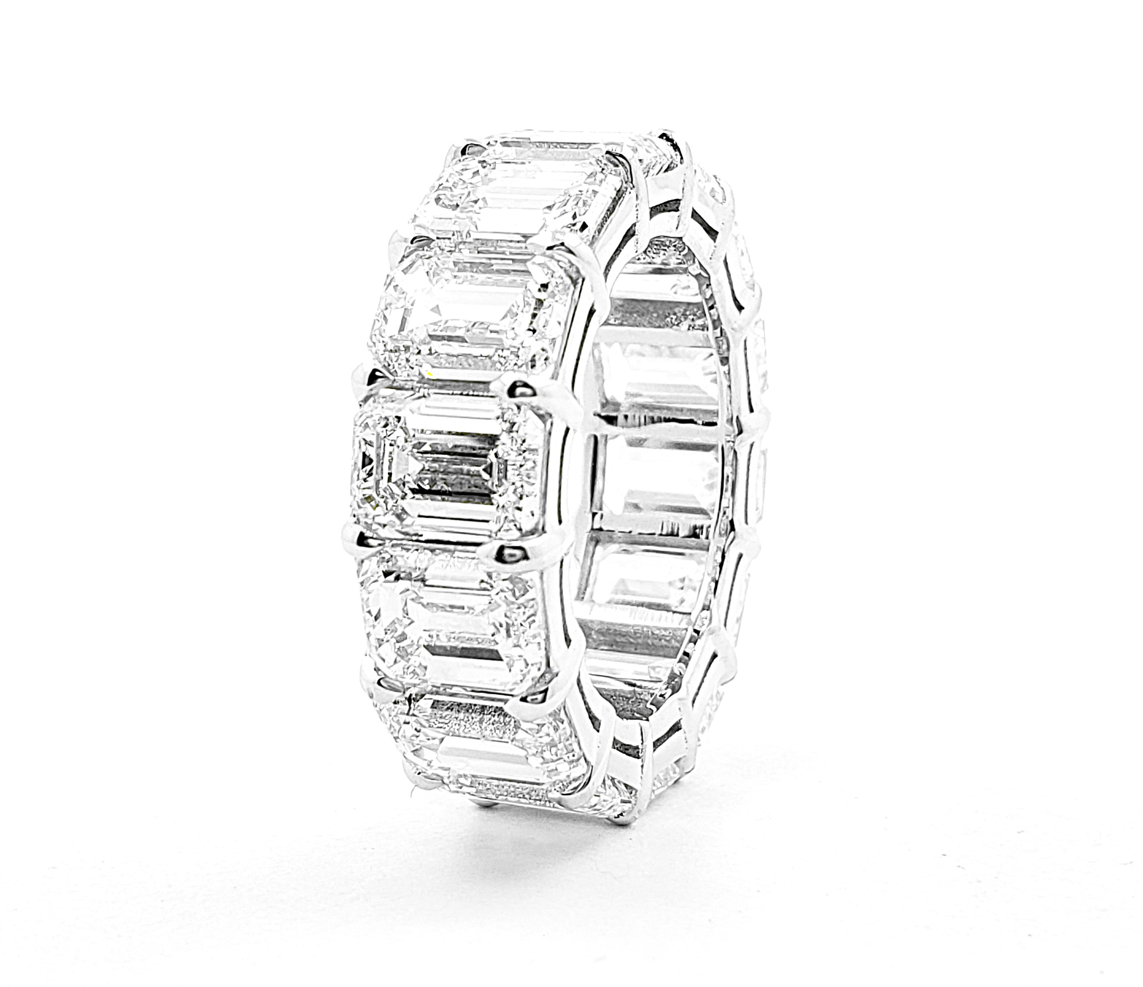Large Emerald Cut Eternity Band
